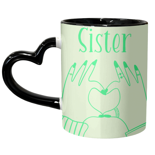 Sister Love - unique mug by Lisa Wardle
