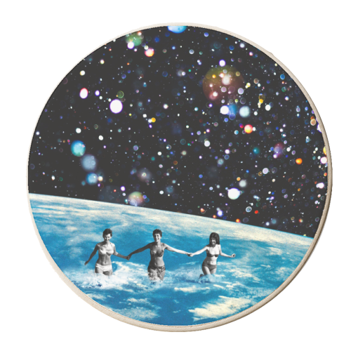 Sisterhood Empowerment Sparkle Print - personalised beer coaster by OhMC! Designs