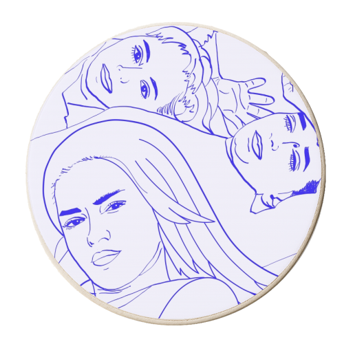 Sisters II - personalised beer coaster by Uma Prabhakar Gokhale