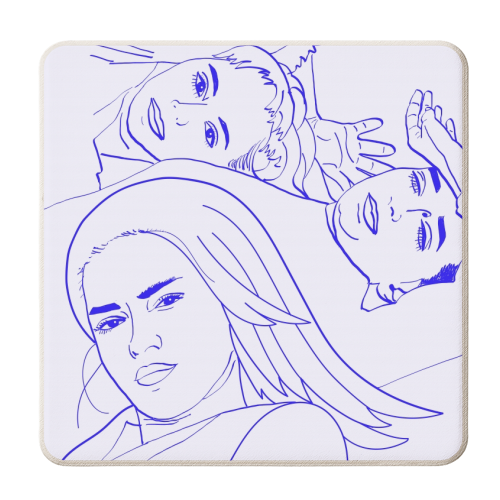 Sisters II - personalised beer coaster by Uma Prabhakar Gokhale