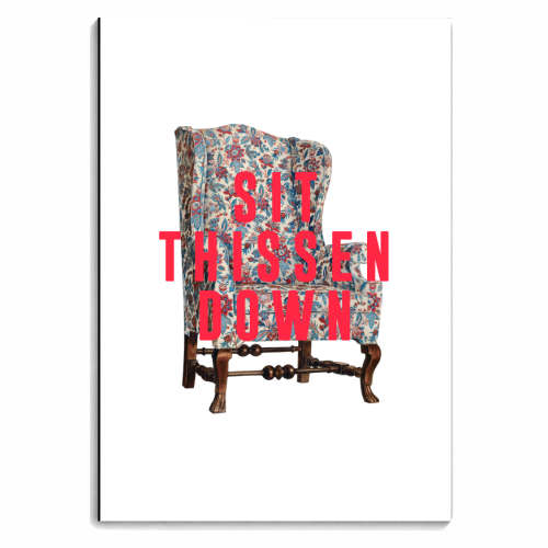 Sit Thissen Down - personalised A4, A5, A6 notebook by The 13 Prints