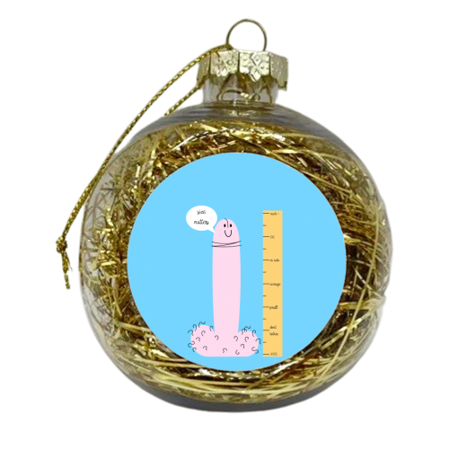 Size Matters - xmas bauble by Adam Regester