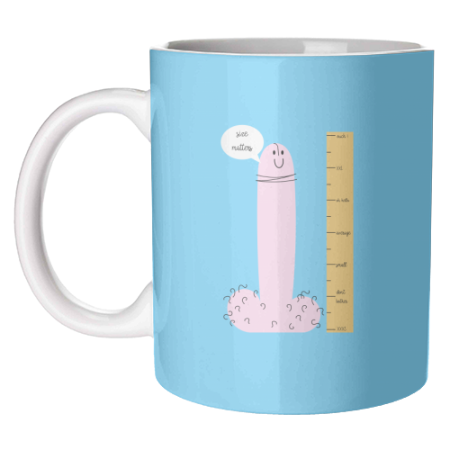 Size Matters - unique mug by Adam Regester