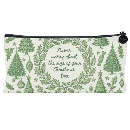 Size of your Christmas Tree - flat pencil case by Lilly Rose