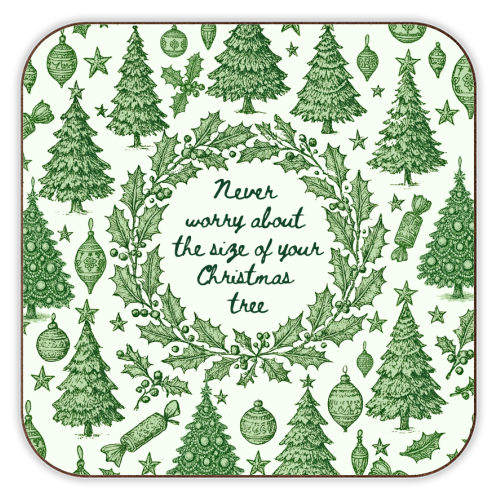 Size of your Christmas Tree - personalised beer coaster by Lilly Rose
