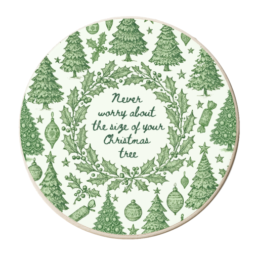 Size of your Christmas Tree - personalised beer coaster by Lilly Rose