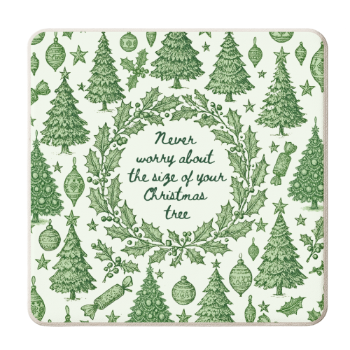 Size of your Christmas Tree - personalised beer coaster by Lilly Rose