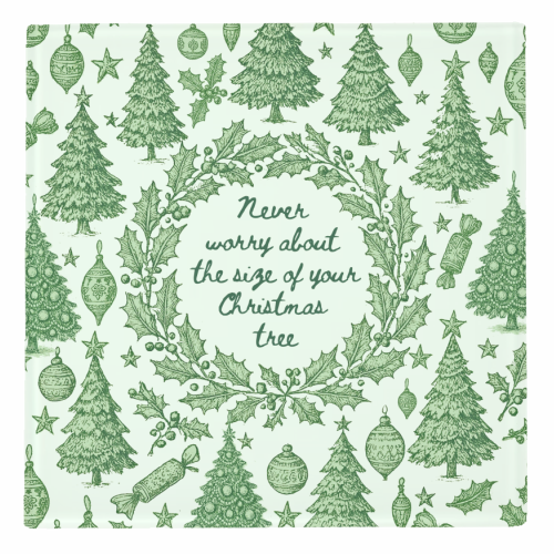 Size of your Christmas Tree - personalised beer coaster by Lilly Rose
