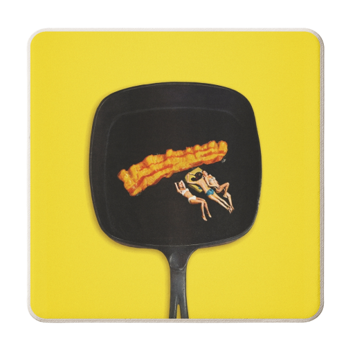 Sizzle Season - personalised beer coaster by OhMC! Designs