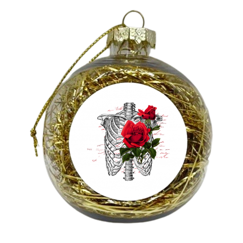 skeleton rose - xmas bauble by haris kavalla