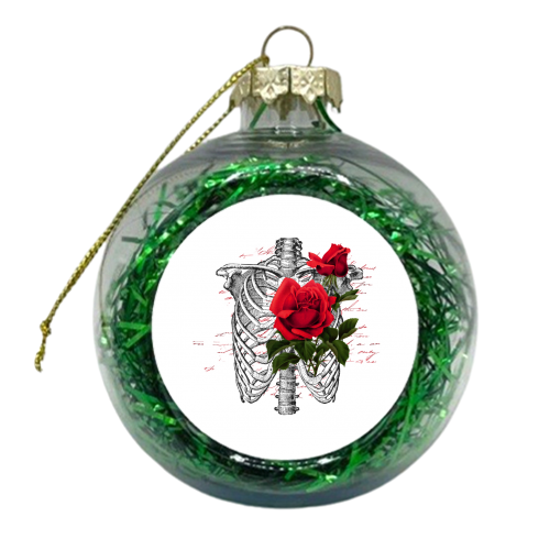 skeleton rose - xmas bauble by haris kavalla
