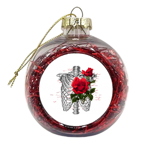 skeleton rose - xmas bauble by haris kavalla