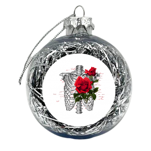 skeleton rose - xmas bauble by haris kavalla