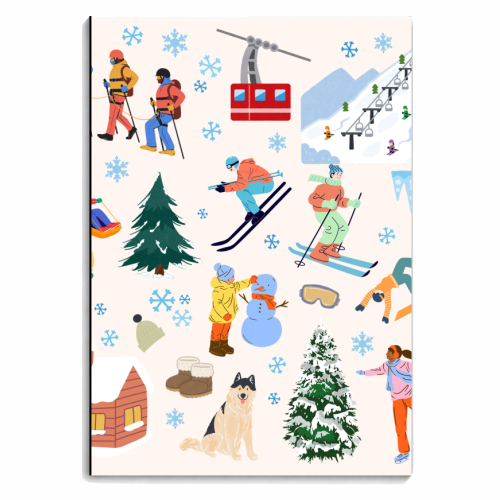 SKI HOLIDAY - personalised A4, A5, A6 notebook by Lilly Rose