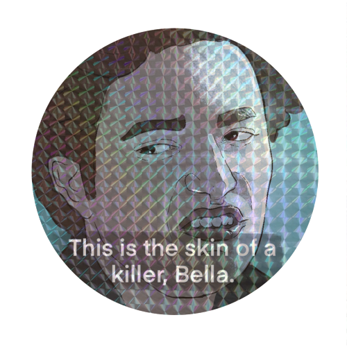 Skin of a killer - Circle Sticker by The Queer Store