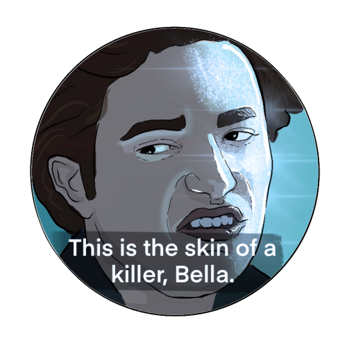 Skin of a killer - Circle Sticker by The Queer Store