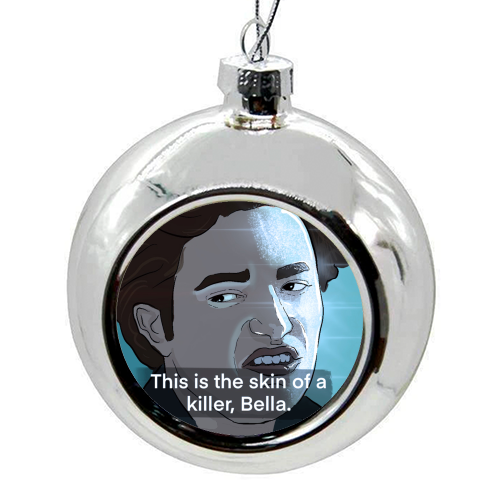 Skin of a killer - colourful christmas bauble by The Queer Store