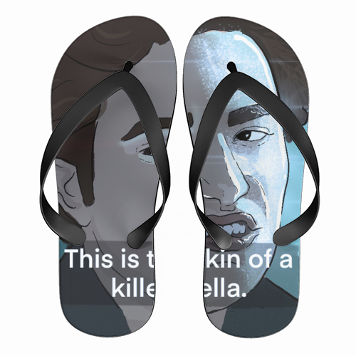 Skin of a killer - funny flip flops by The Queer Store