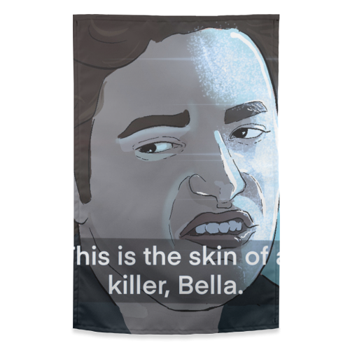 Skin of a killer - funny tea towel by The Queer Store