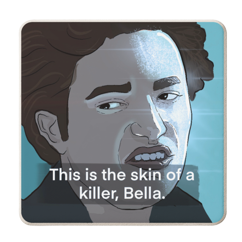 Skin of a killer - personalised beer coaster by The Queer Store