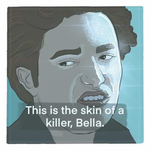 Skin of a killer - personalised beer coaster by The Queer Store