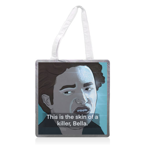 Skin of a killer - printed canvas tote bag by The Queer Store
