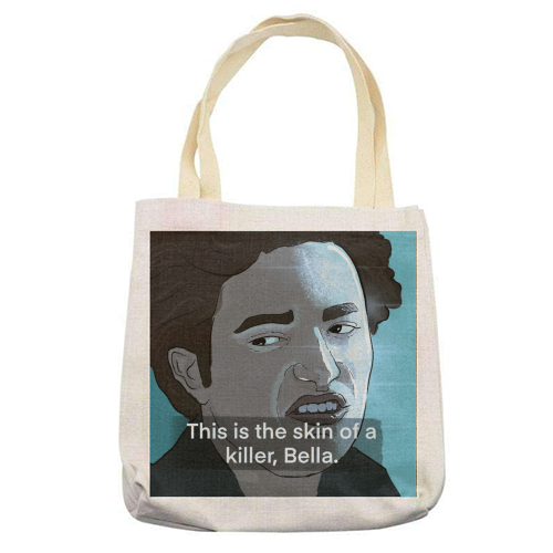 Skin of a killer - printed canvas tote bag by The Queer Store