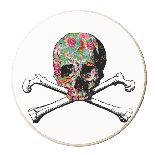 Skull and Crossbones - personalised beer coaster by The 13 Prints