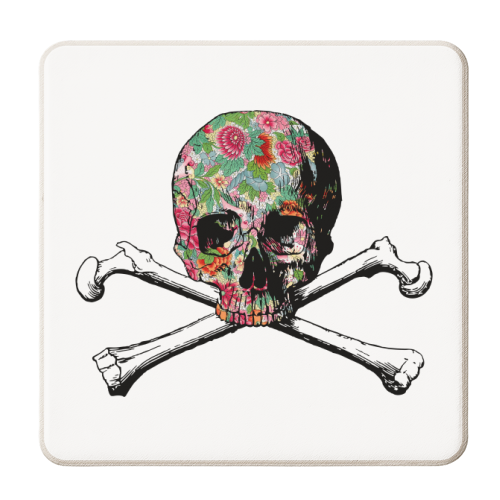 Skull and Crossbones - personalised beer coaster by The 13 Prints