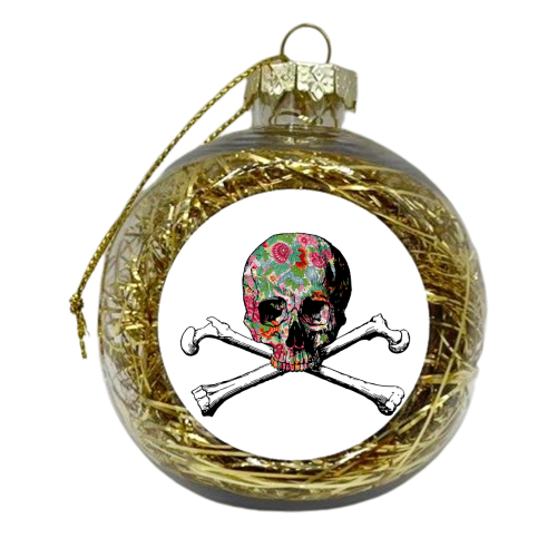 Skull and Crossbones - xmas bauble by The 13 Prints