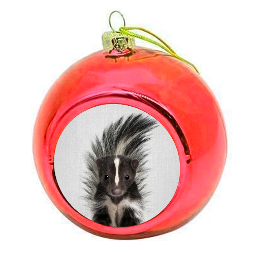 Skunk - Colorful - colourful christmas bauble by Gal Design