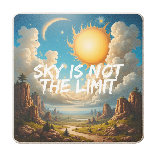SKY IS NOT THE LIMIT - personalised beer coaster by AP