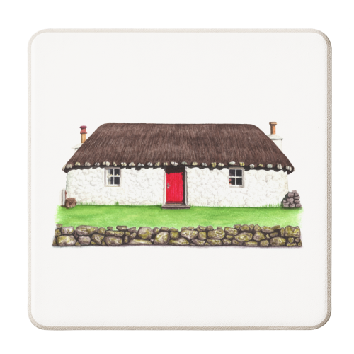 Skye Cottage - personalised beer coaster by She Walks She Paints