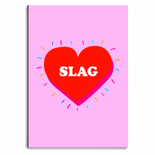 SLAG HEART - personalised A4, A5, A6 notebook by Lilly Rose