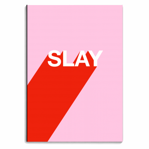 Slay Typographic Design - personalised A4, A5, A6 notebook by Adam Regester