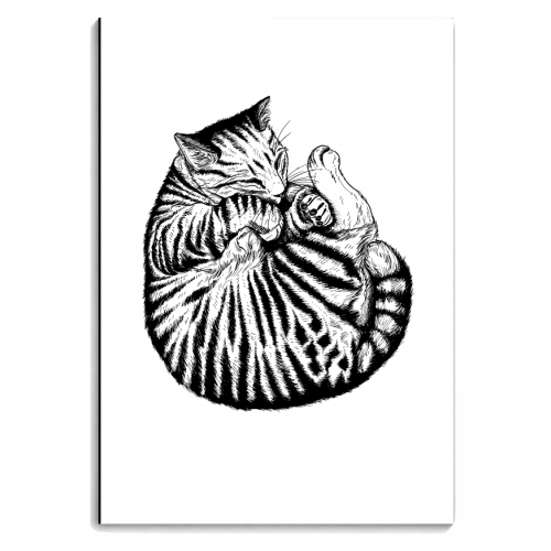 Sleeping Cat - personalised A4, A5, A6 notebook by Adam Regester