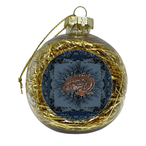 Sleeping Deer - xmas bauble by Louisa Heseltine