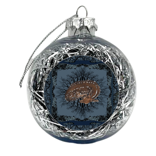 Sleeping Deer - xmas bauble by Louisa Heseltine
