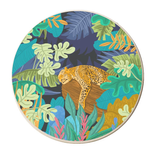 Sleeping Panther - personalised beer coaster by Uma Prabhakar Gokhale