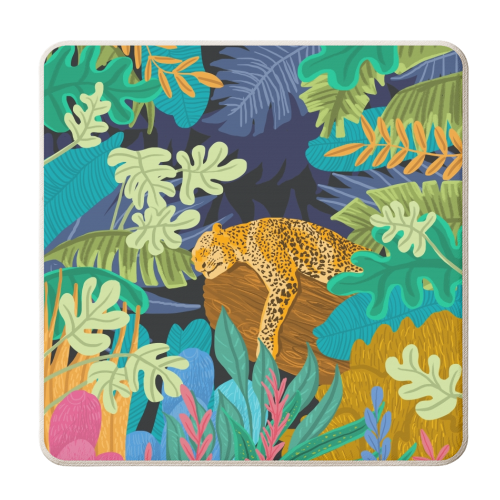 Sleeping Panther - personalised beer coaster by Uma Prabhakar Gokhale