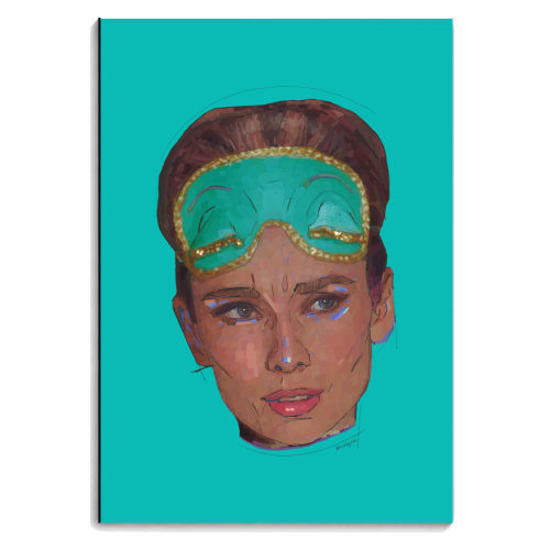 Sleepy Audrey - personalised A4, A5, A6 notebook by Beverley Rae