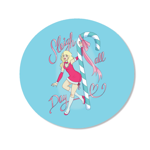 Sleigh All Day - Magnet by Melina Garcia Ayala