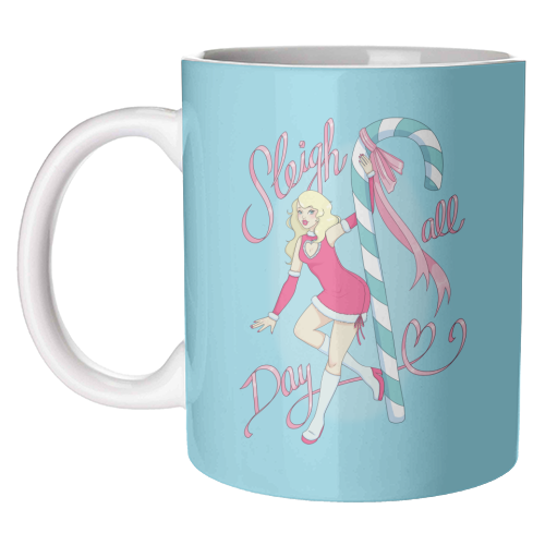 Sleigh All Day - unique mug by Melina Garcia Ayala