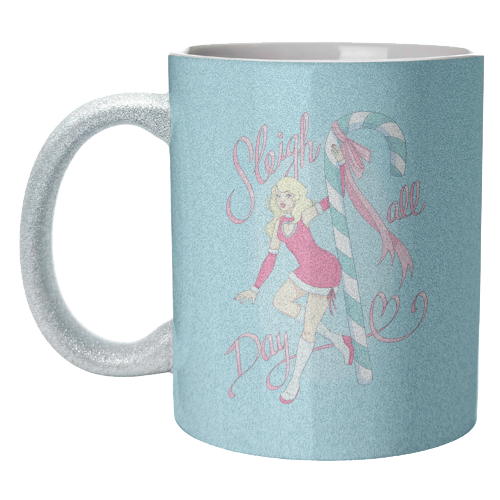 Sleigh All Day - unique mug by Melina Garcia Ayala