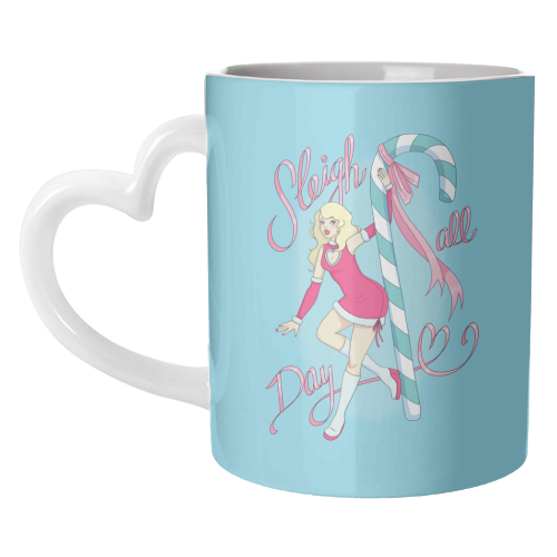 Sleigh All Day - unique mug by Melina Garcia Ayala