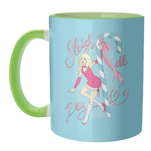 Sleigh All Day - unique mug by Melina Garcia Ayala