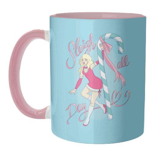Sleigh All Day - unique mug by Melina Garcia Ayala
