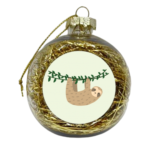 Sloth - xmas bauble by Ella Seymour