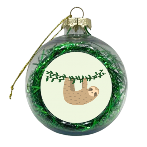 Sloth - xmas bauble by Ella Seymour