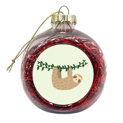 Sloth - xmas bauble by Ella Seymour